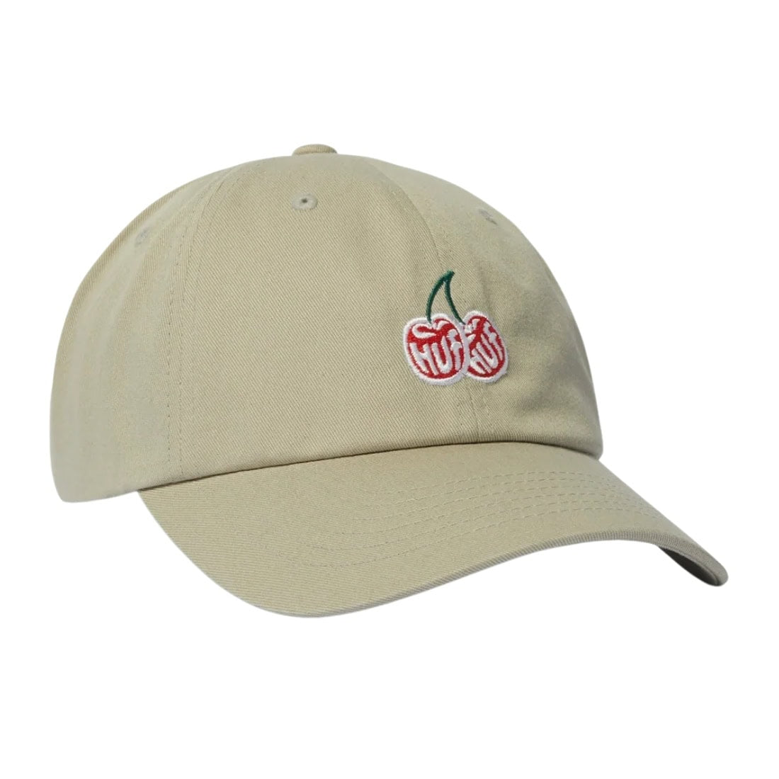 Huf Cherries 6 Panel CV Hat - Khaki - Strapback Cap by Huf One Size