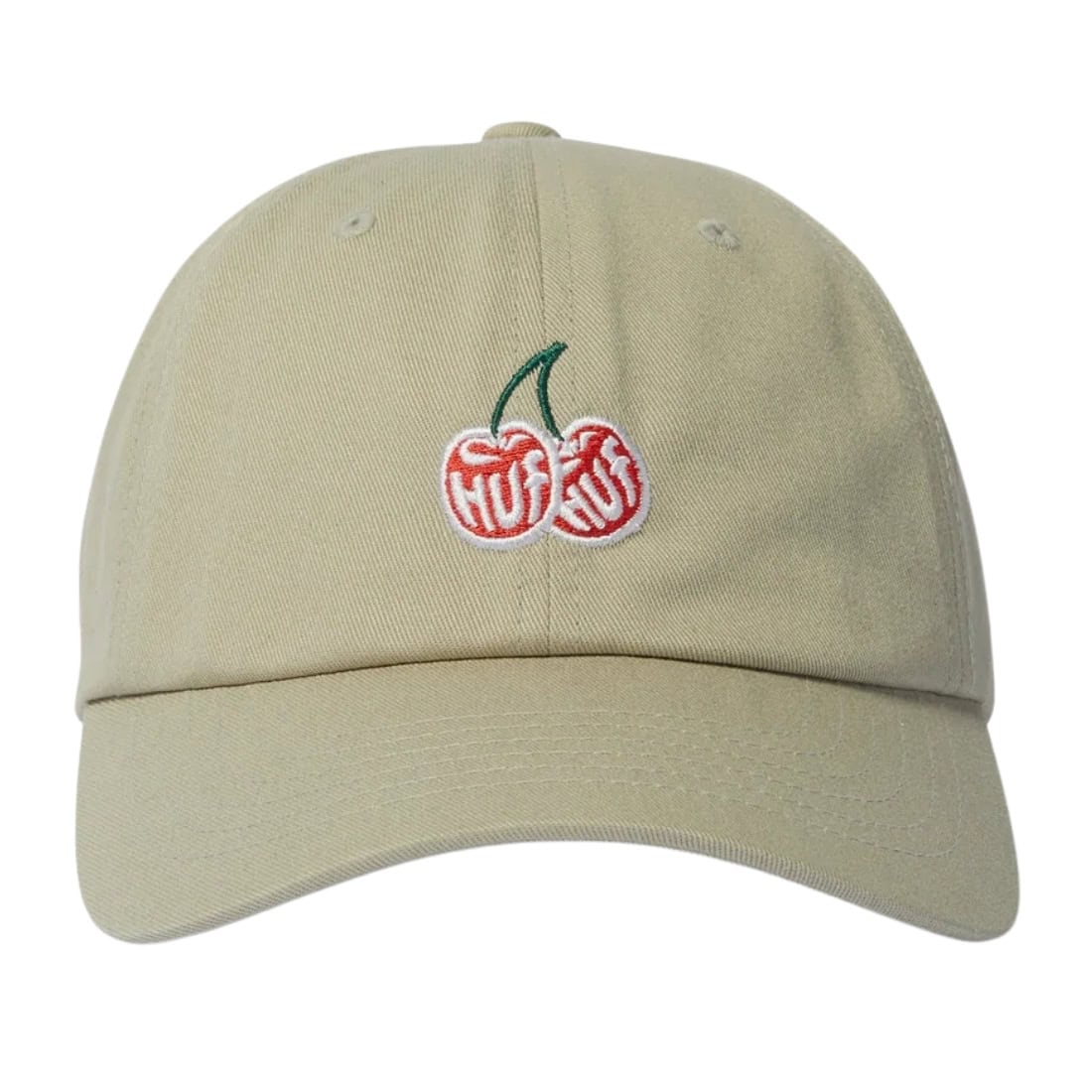 Huf Cherries 6 Panel CV Hat - Khaki - Strapback Cap by Huf One Size