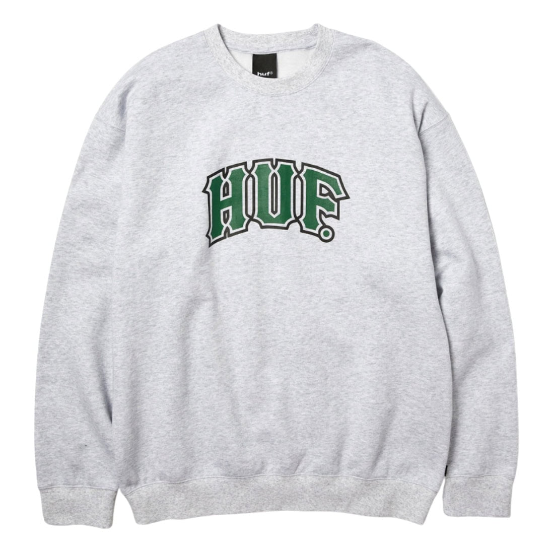Huf Classic Arch Crew - Heather Grey - Mens Crew Neck Sweatshirt by Huf