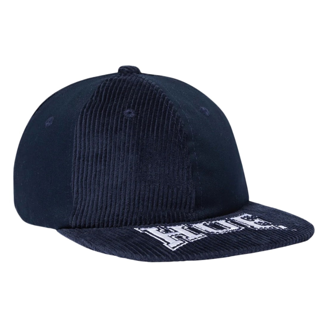 Huf Classic H Pin Wheel 6 Panel Strapback Hat - Navy - Snapback Cap by Huf One Size
