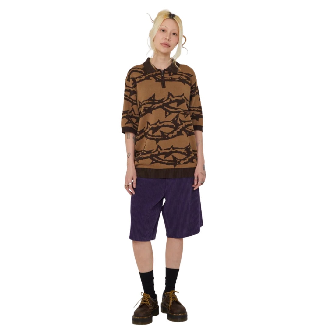 Huf Cromer Corduroy Shorts - Dark Berry - Mens Walk Shorts by Huf
