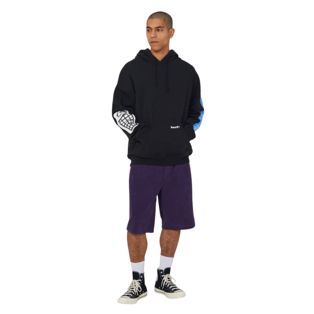 Huf Cromer Corduroy Shorts - Dark Berry - Mens Walk Shorts by Huf