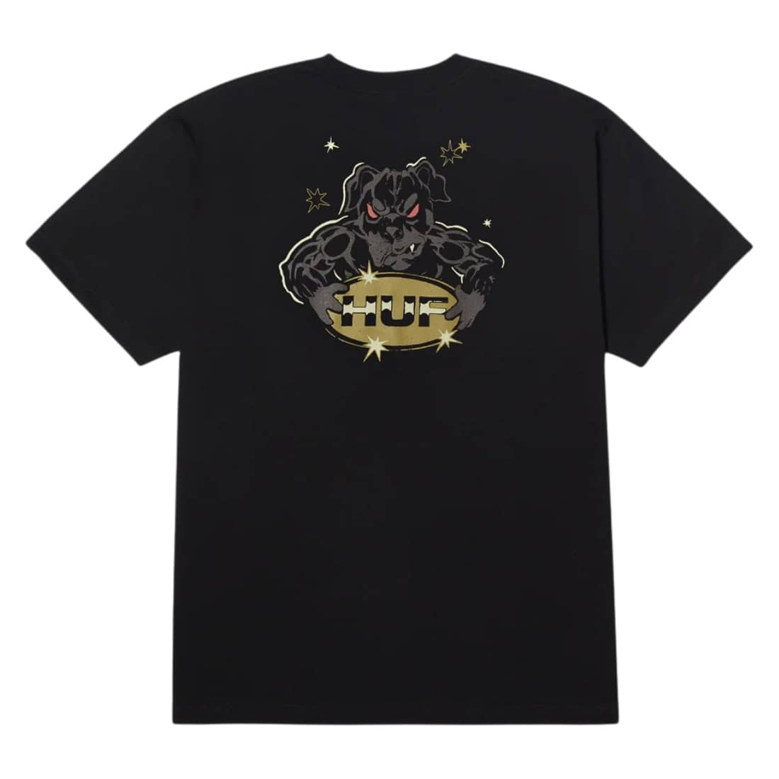 Huf Dawg T-Shirt - Black - Mens Graphic T-Shirt by Huf