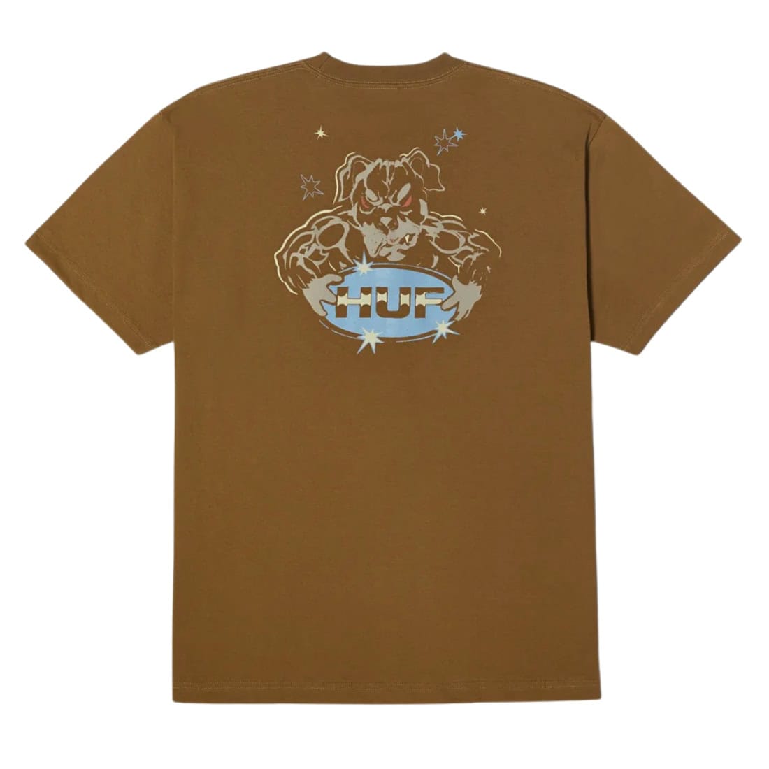 Huf Dawg T-Shirt - Mud - Mens Graphic T-Shirt by Huf XL