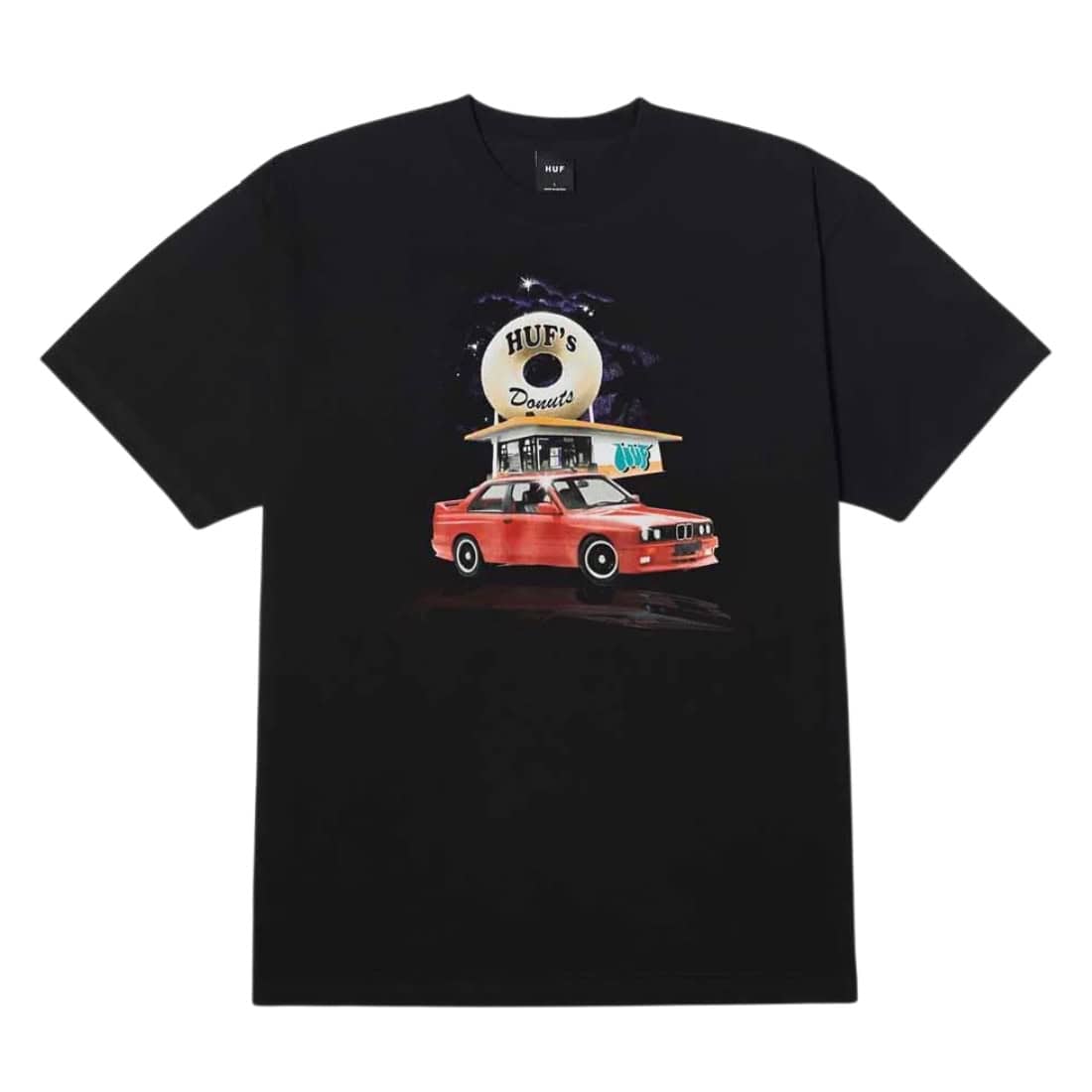 Huf Drive Thru T-Shirt - Black - Mens Graphic T-Shirt by Huf