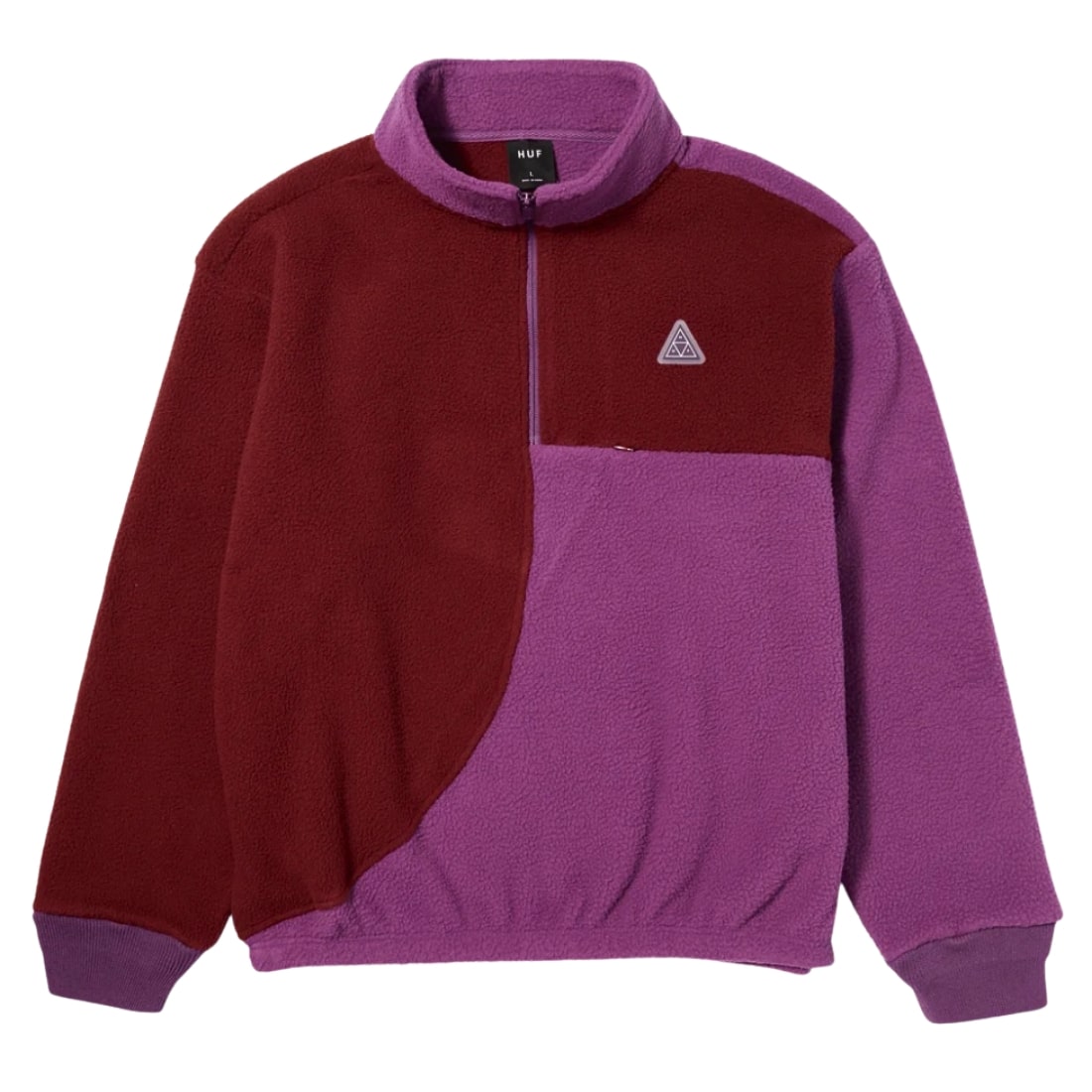 Huf Expedition 1/4 Zip Pile Fleece - Berry | Free UK Delivery - Yakwax