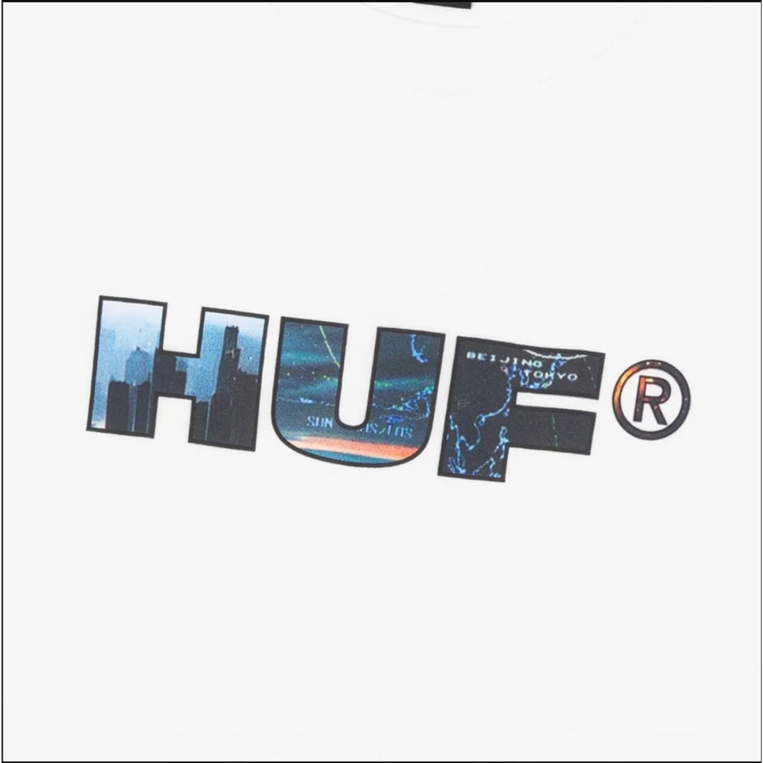 Huf Flight Path T-Shirt - White - Mens Graphic T-Shirt by Huf