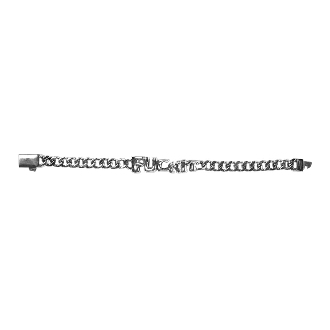 Huf Fuck It Warped ID Bracelet - Silver - Gifts for Skateboarders by Huf