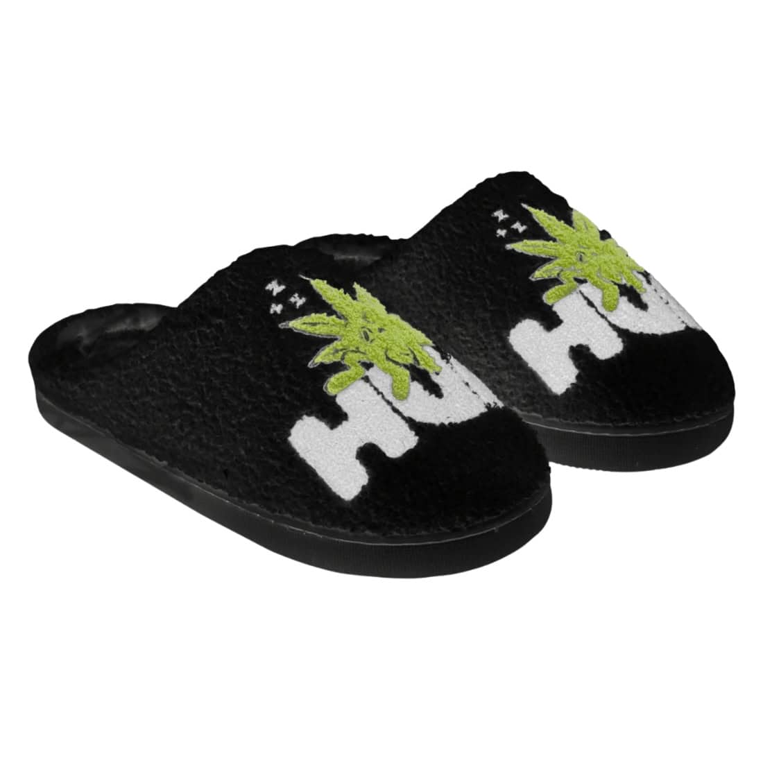 Huf Fuzzy Slipper - Black - Mens Casual Shoes by Huf