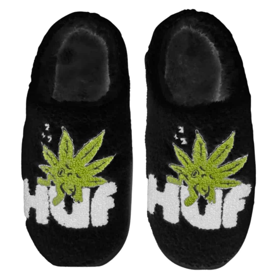 Huf Fuzzy Slipper - Black - Mens Casual Shoes by Huf