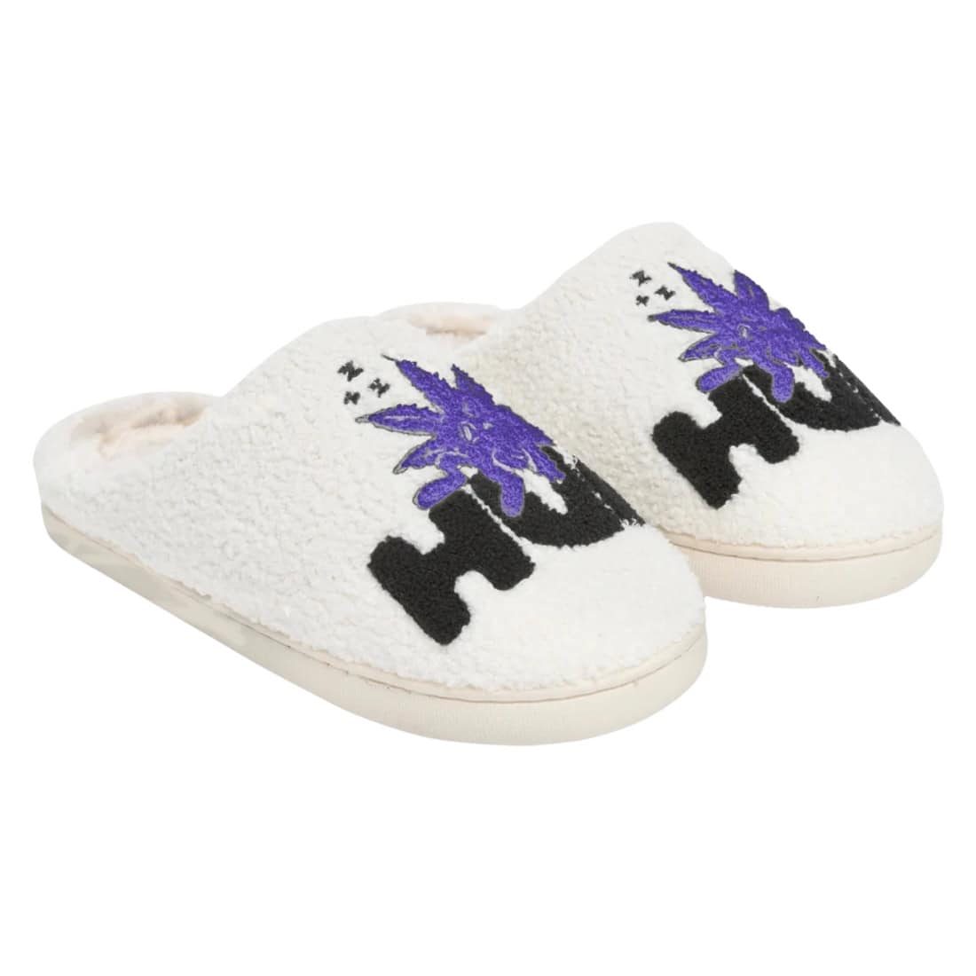 Huf Fuzzy Slipper - Cream - Mens Casual Shoes by Huf