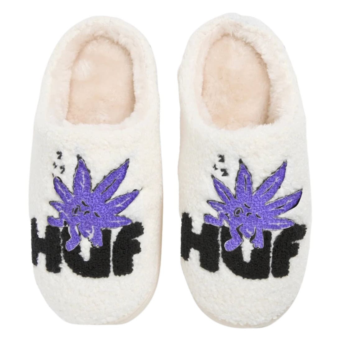 Huf Fuzzy Slipper - Cream - Mens Casual Shoes by Huf