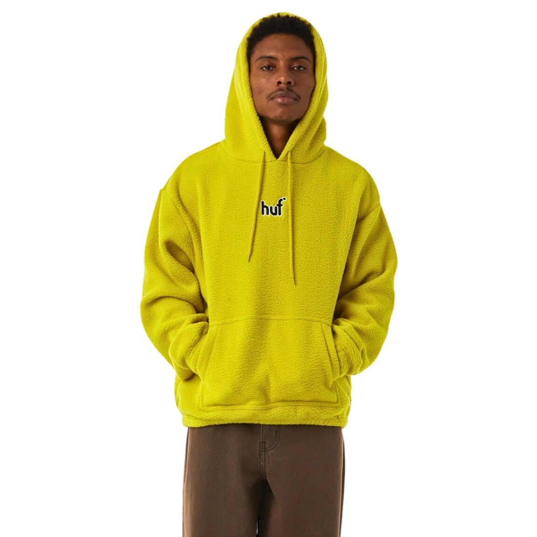 Huf Griffith Hooded Fleece - Cactus - Mens Pullover Hoodie by Huf