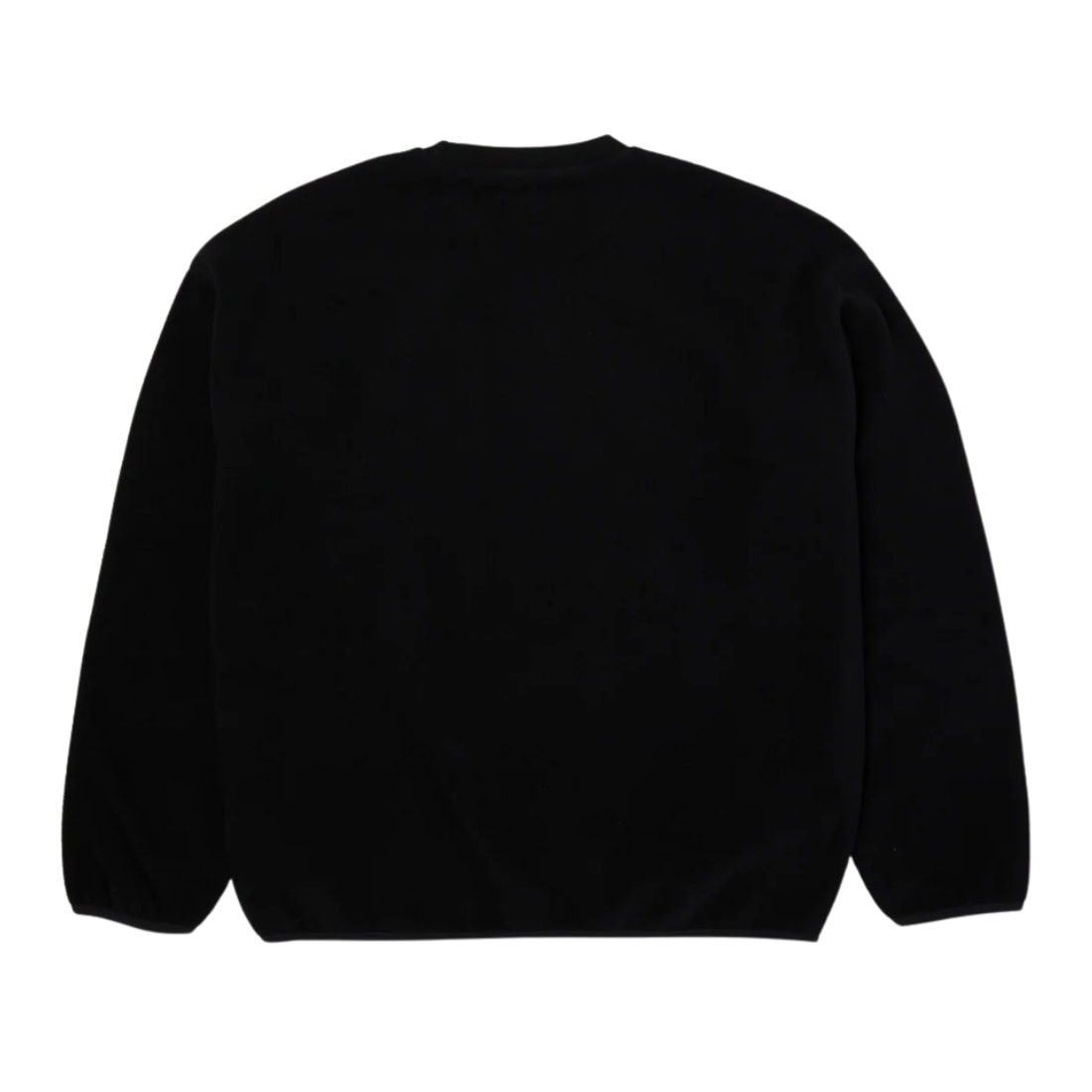 Huf H Dot Polar Fleece Crew - Black - Mens Crew Neck Sweatshirt by Huf