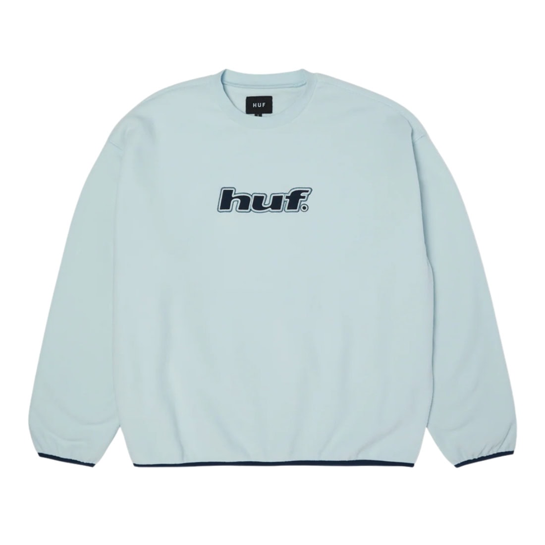 Huf H Dot Polar Fleece Crew - Sky - Mens Crew Neck Sweatshirt by Huf