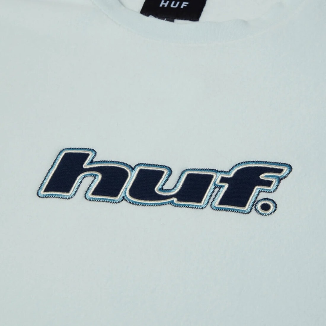 Huf H Dot Polar Fleece Crew - Sky - Mens Crew Neck Sweatshirt by Huf