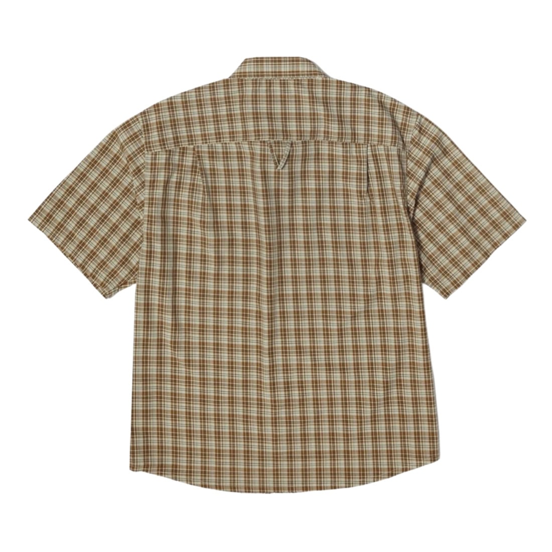 Huf H Star Short Sleeve Plaid Shirt - Putty - Mens Casual Shirt by Huf