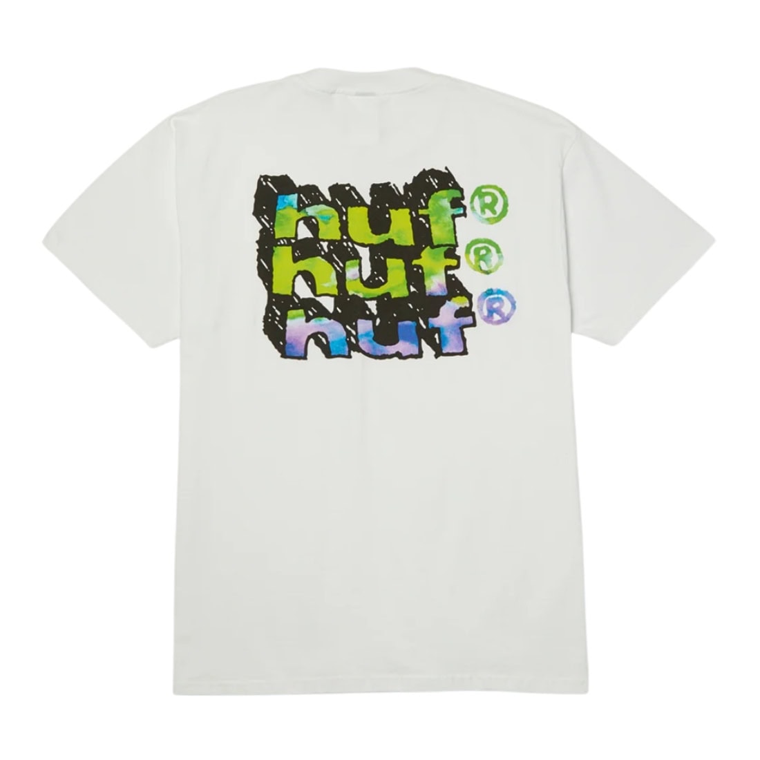 Huf Hand Stacked T-Shirt - White - Mens Graphic T-Shirt by Huf