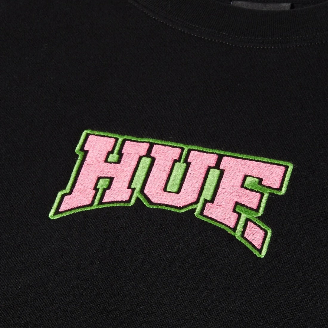 Huf Home Team Crewneck Sweatshirt - Black - Mens Crew Neck Sweatshirt by Huf