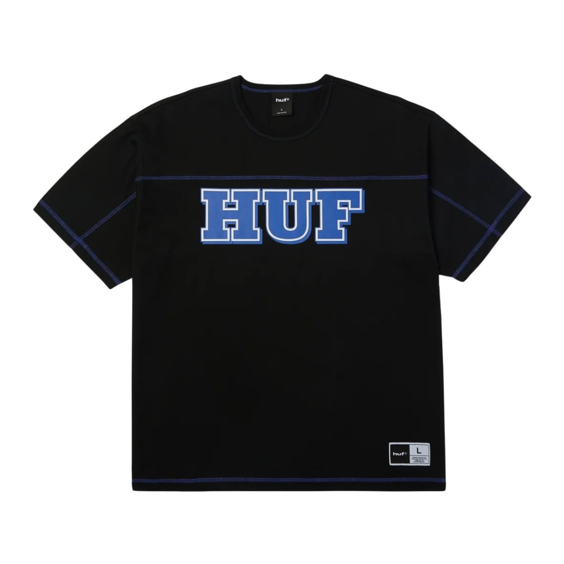 Huf Legacy Football Tee - Black - Mens Graphic T-Shirt by Huf