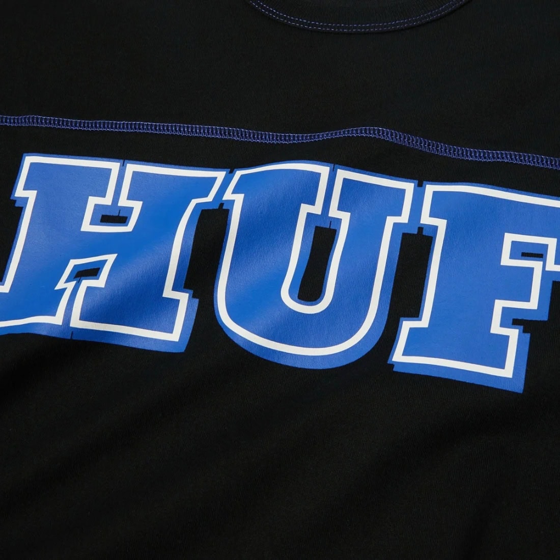 Huf Legacy Football Tee - Black - Mens Graphic T-Shirt by Huf