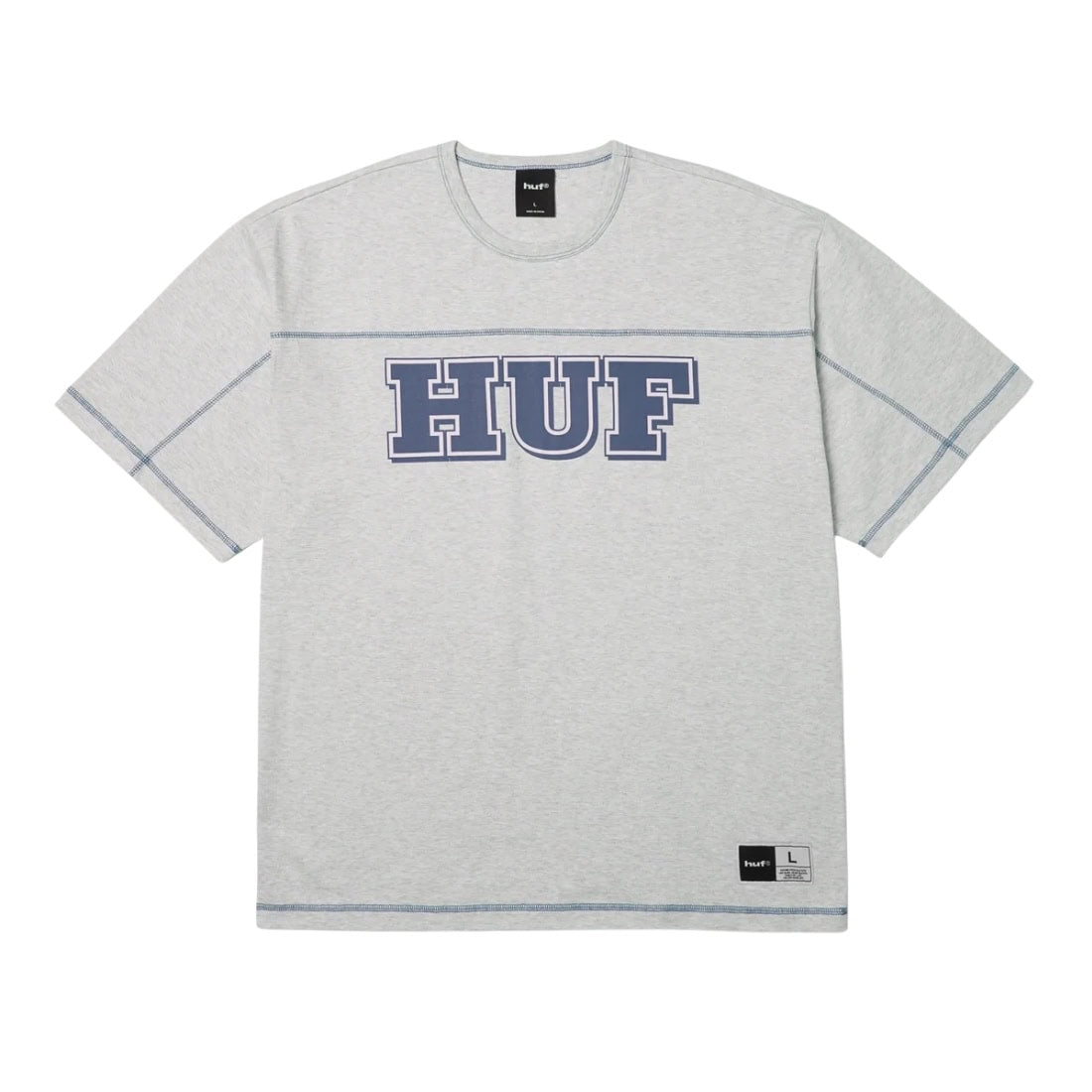Huf Legacy Football Tee - Heather Grey