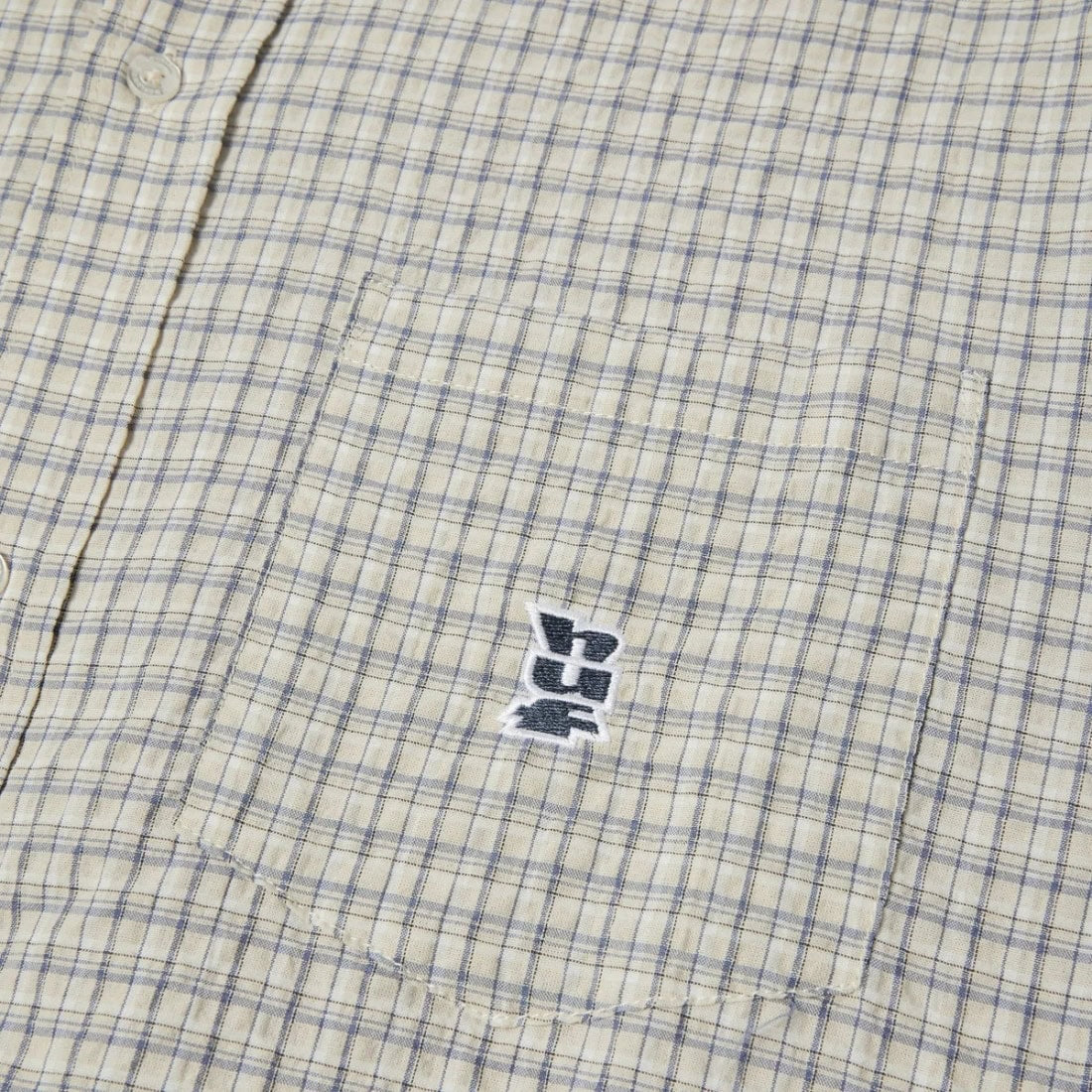 Huf Megablast Longsleeve Woven Shirt - Natural - Mens Casual Shirt by Huf