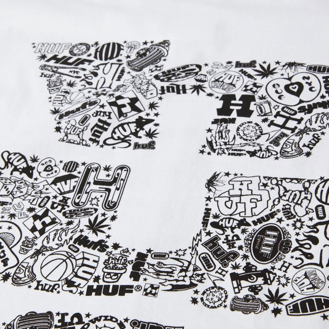 Huf Metablast T-Shirt - White - Mens Graphic T-Shirt by Huf