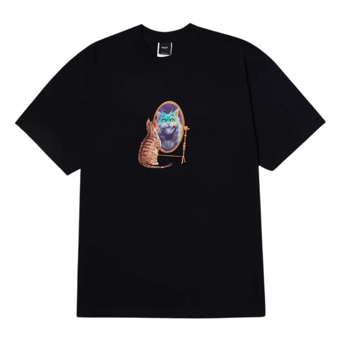 Huf Mirror T-Shirt - Black - Mens Graphic T-Shirt by Huf
