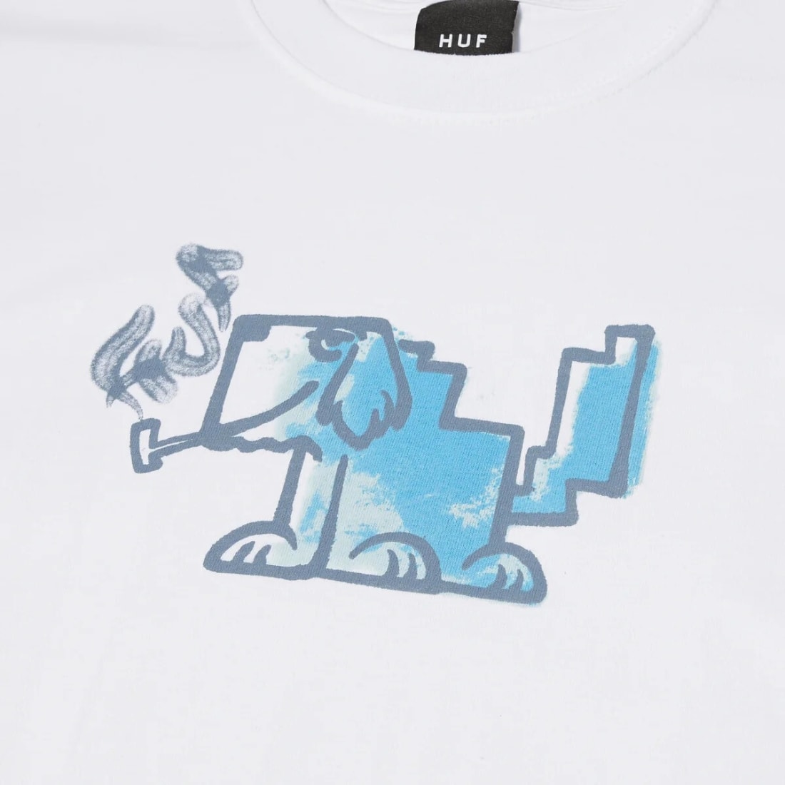 Huf Mod Dog T-Shirt - White - Mens Graphic T-Shirt by Huf