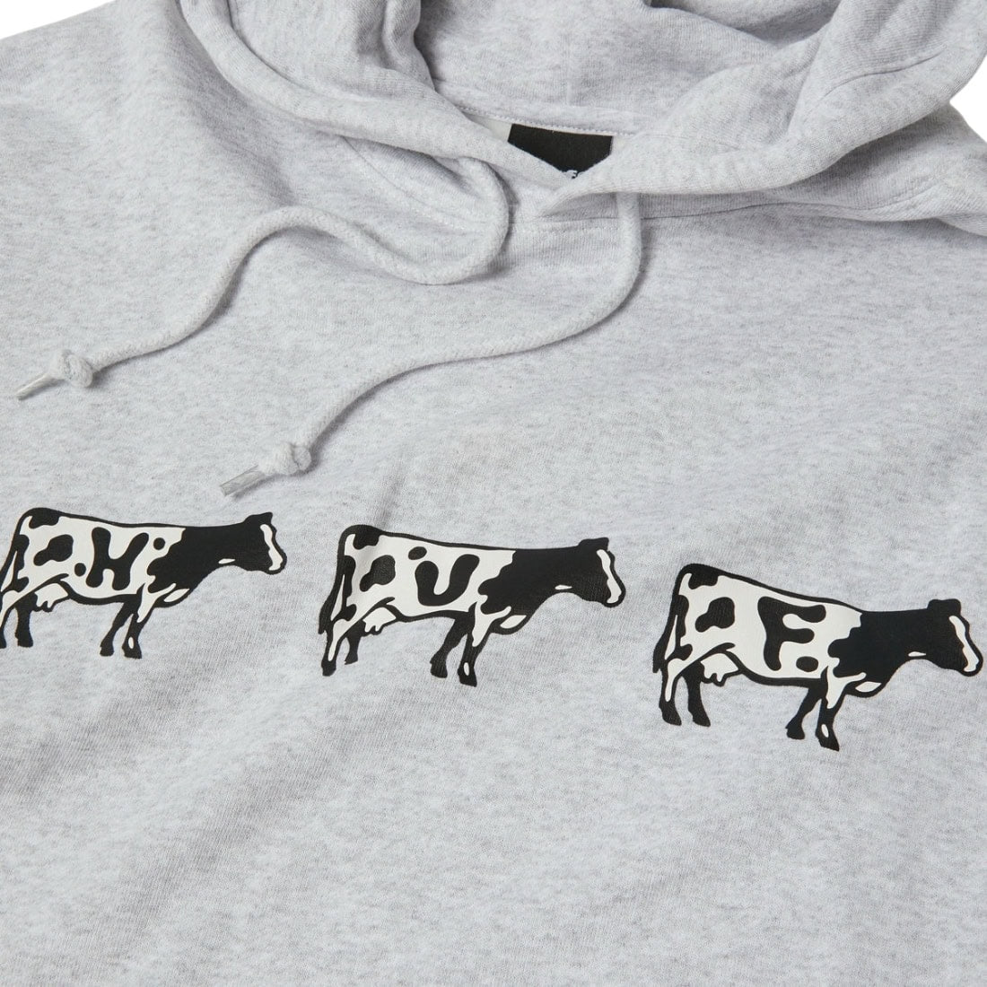 Huf Moo Pullover Hoodie - Heather Grey - Mens Pullover Hoodie by Huf