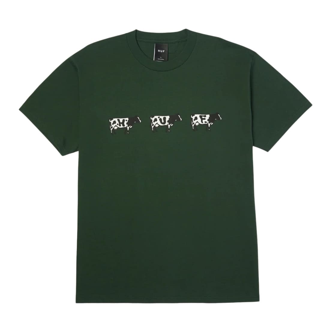 Huf Moo Tee - Forest Green - Mens Graphic T-Shirt by Huf