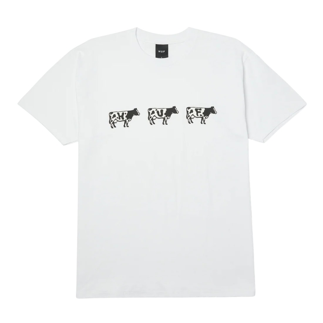 Huf Moo Tee - White - Mens Graphic T-Shirt by Huf