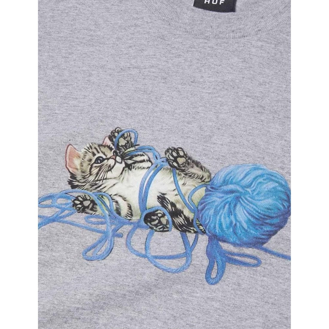 Huf Paws T-Shirt - Heather Grey - Mens Graphic T-Shirt by Huf