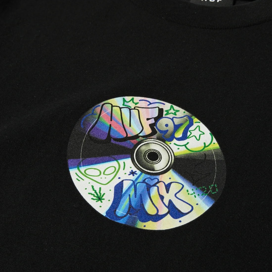 Huf Playlist T-Shirt - Black - Mens Graphic T-Shirt by Huf