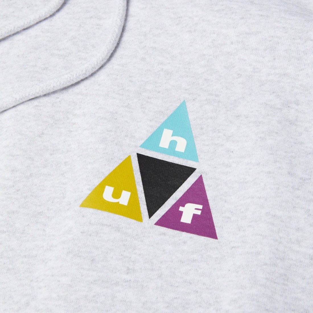 Huf Prism TT Hoodie - Heather Grey - Mens Pullover Hoodie by Huf