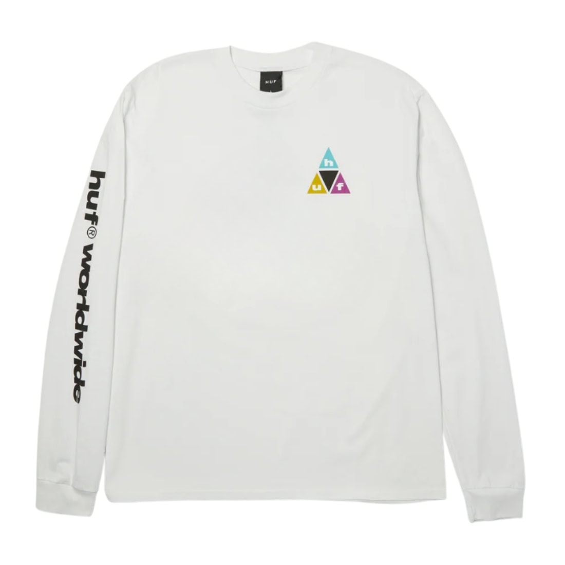 Huf Prism TT Longsleeve T-Shirt - White - Mens Graphic T-Shirt by Huf