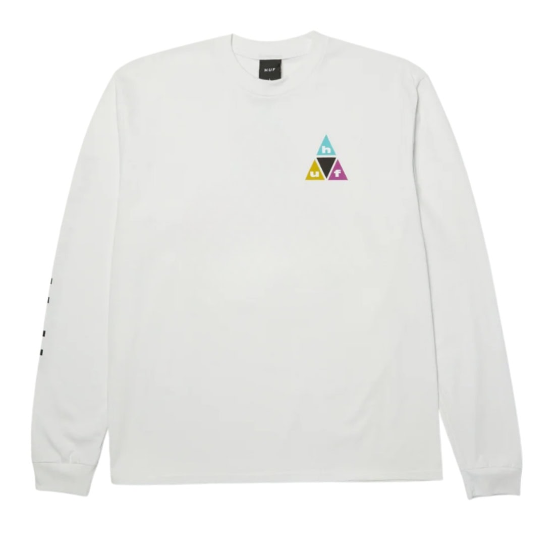 Huf Prism TT Longsleeve T-Shirt - White - Mens Graphic T-Shirt by Huf