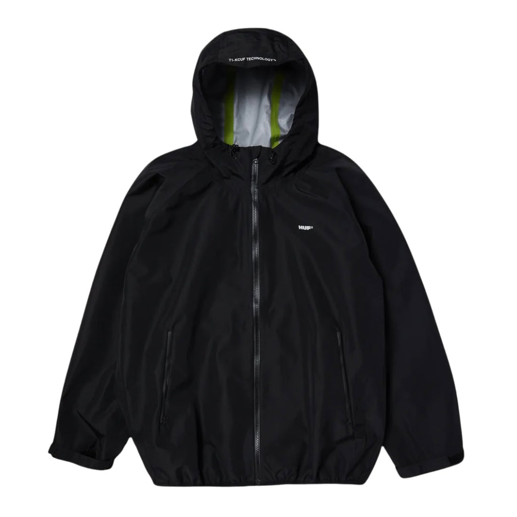 Huf Rainier Shell Jacket Black Free UK Delivery Yakwax
