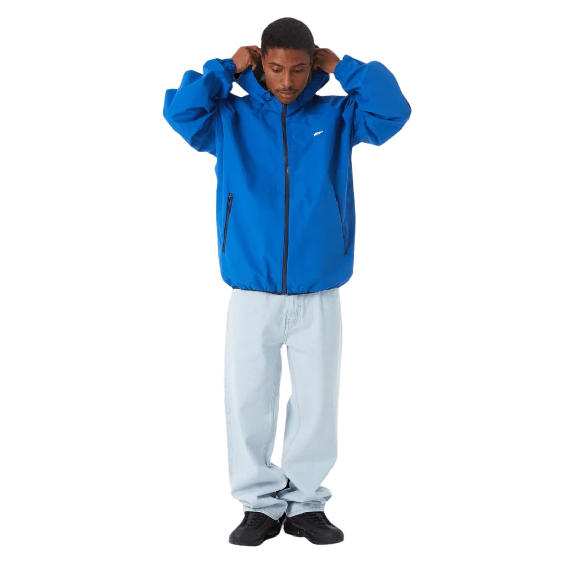 Huf Rainer Shell Jacket - Cobalt Blue - Mens Windbreaker/Rain Jacket by Huf