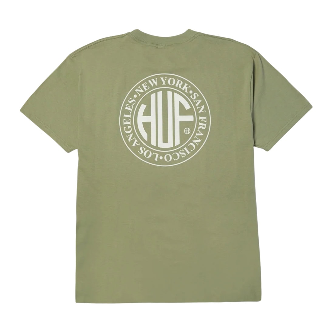 Huf Regional Tee - Desert Green/White - Mens Graphic T-Shirt by Huf