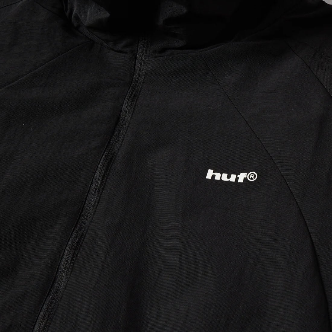 Huf Set Shell Jacket - Blackout - Mens Windbreaker/Rain Jacket by Huf