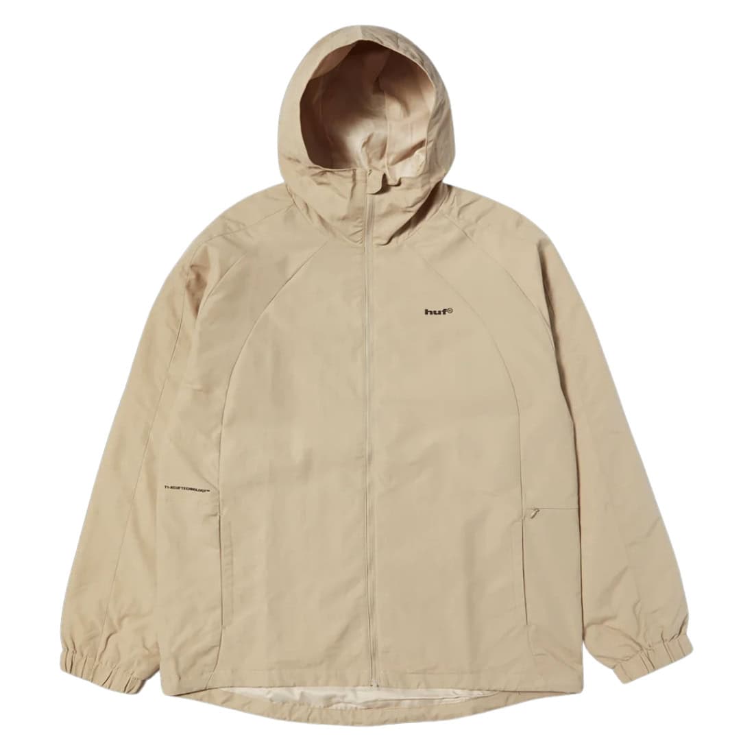 Huf Set Shell Jacket - Putty - Mens Windbreaker/Rain Jacket by Huf