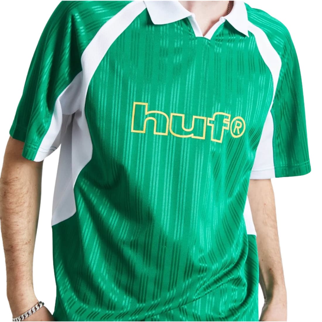 Huf Sideline Soccer Jersey - Clover - Mens Graphic T-Shirt by Huf