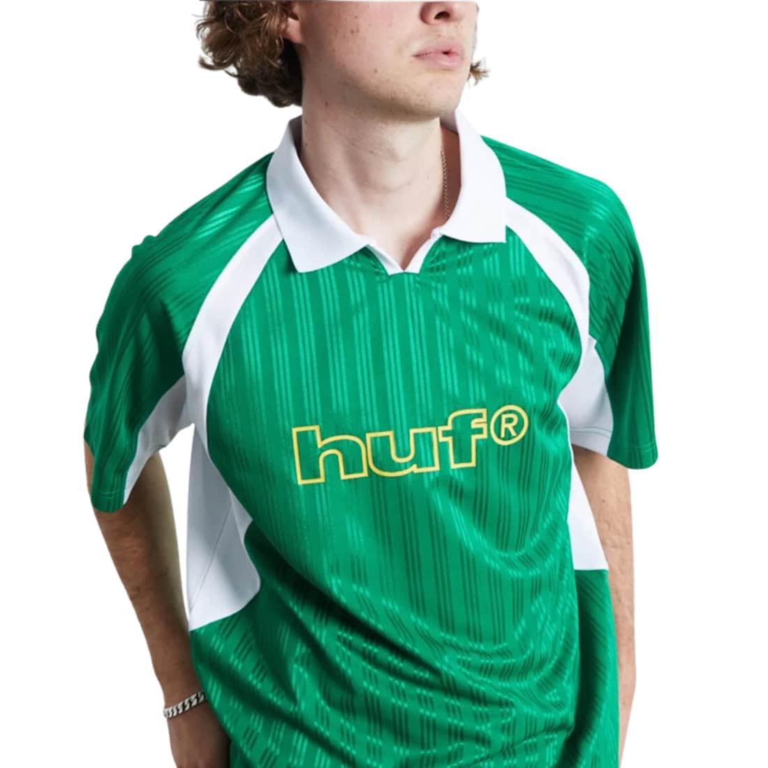 Huf Sideline Soccer Jersey - Clover - Mens Graphic T-Shirt by Huf