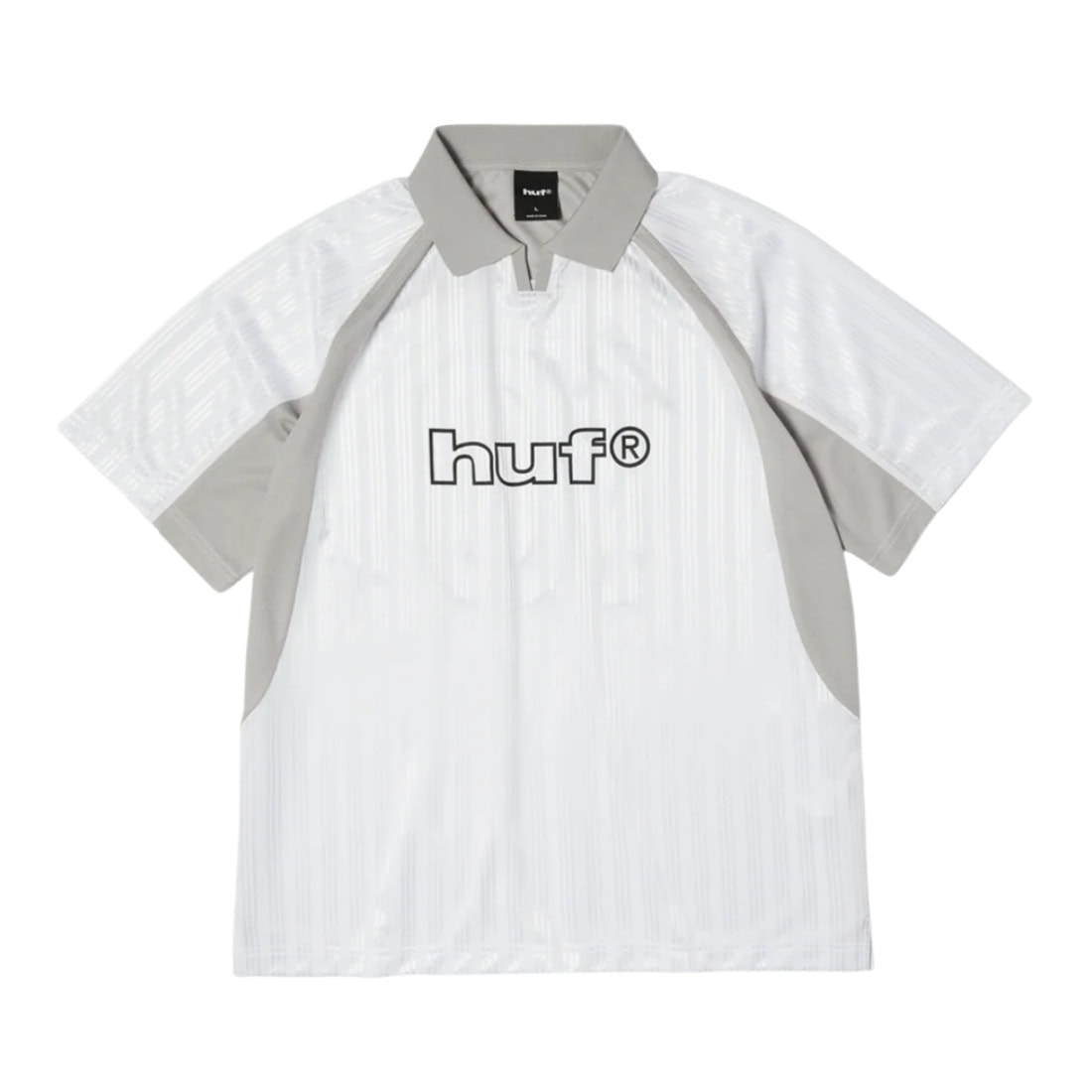 Huf Sideline Soccer Jersey - White - Mens Graphic T-Shirt by Huf