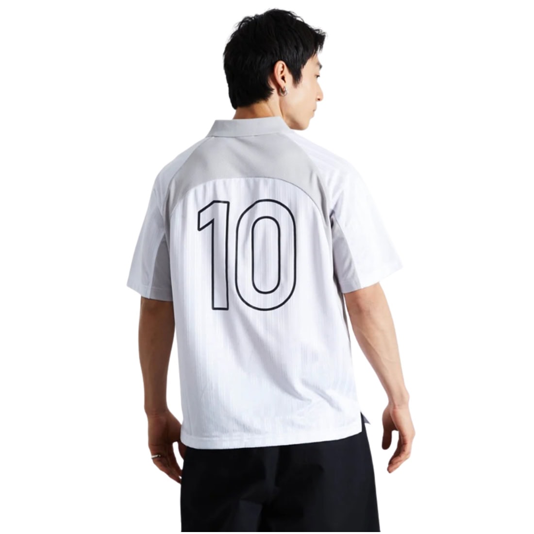 Huf Sideline Soccer Jersey - White - Mens Graphic T-Shirt by Huf