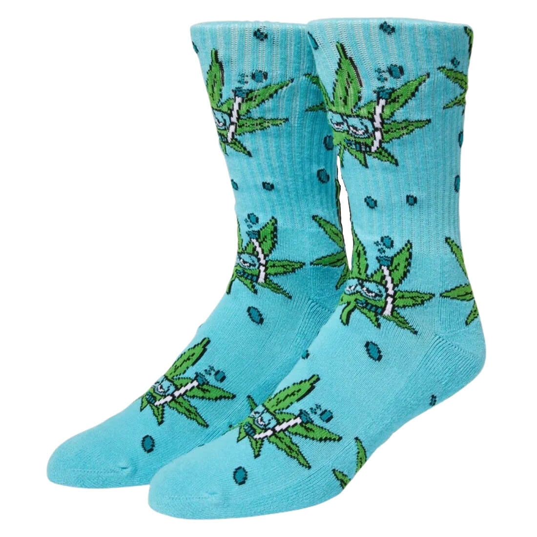 Huf Snorkle Buddy Crew Socks - Sky - Mens Crew Length Socks by Huf One Size