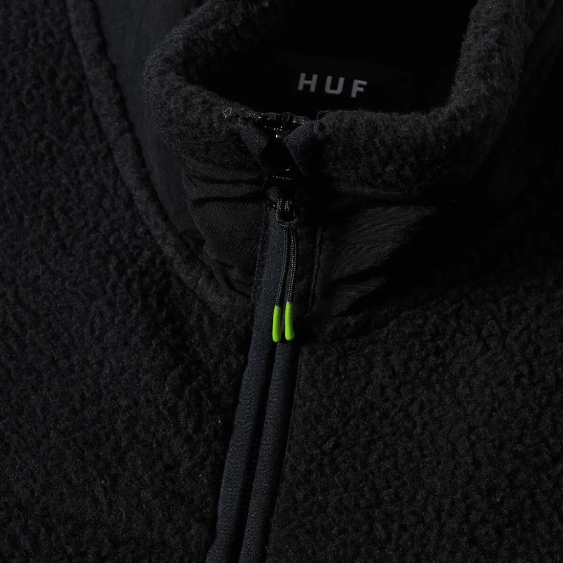 Huf Sonoma High Pile Vest - Black - Mens Gilet Jacket by Huf