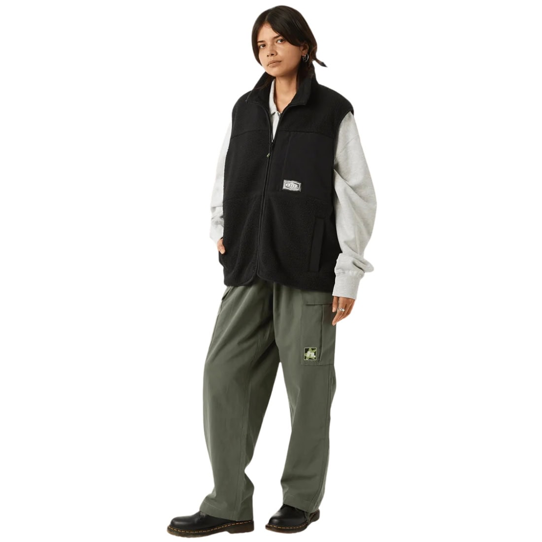 Huf Sonoma High Pile Vest - Black - Mens Gilet Jacket by Huf